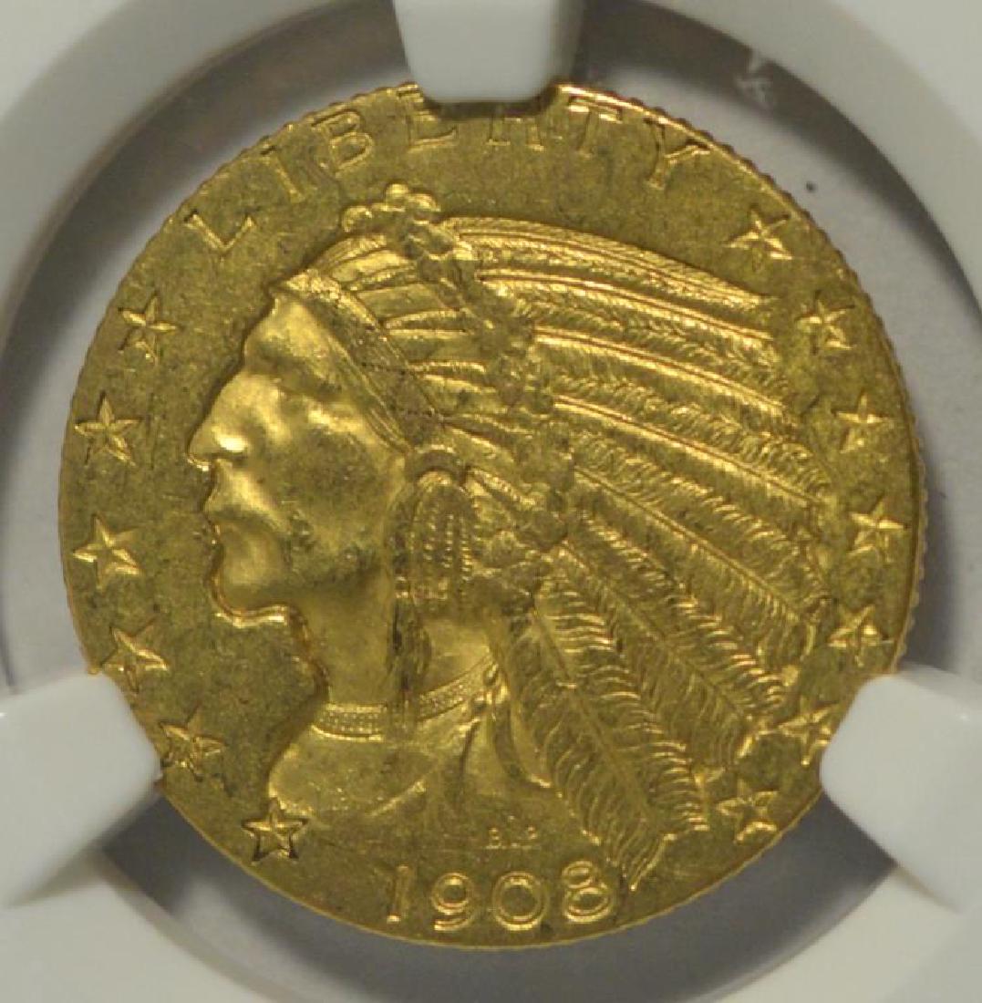1908 $5 Indian Head Gold Half Eagle NGC MS 61 (1 of 3)