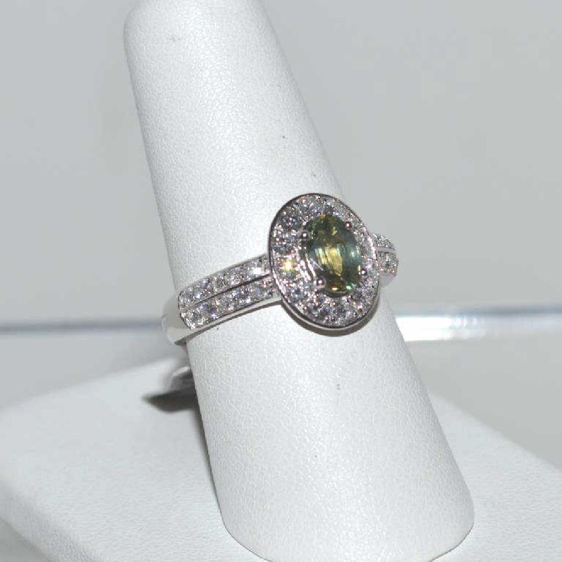 Platinum alexandrite and diamond ring (1 of 7)
