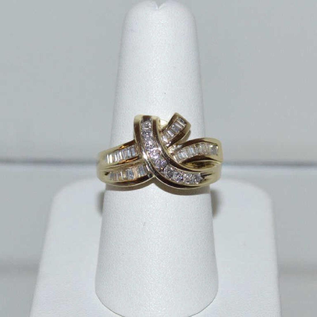 14kt yellow gold diamond fashion ring (1 of 5)