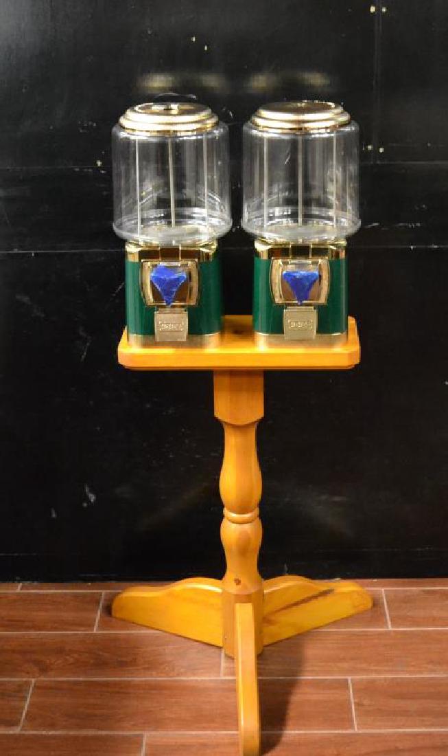 S.S.F. Barrel Vending Bubble Gum Candy Machine: S.S.F. Barrel Vending Bubble Gum Candy Machine with wood stand