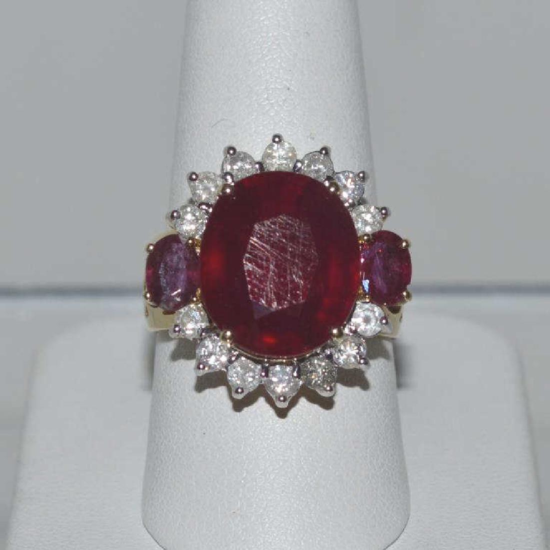 14kt yellow gold ruby and diamond ring (1 of 6)