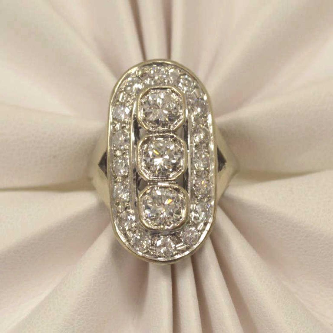 14kt white gold vintage style diamond ring (1 of 5)