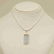 Sterling silver aquamarine crystal pendant