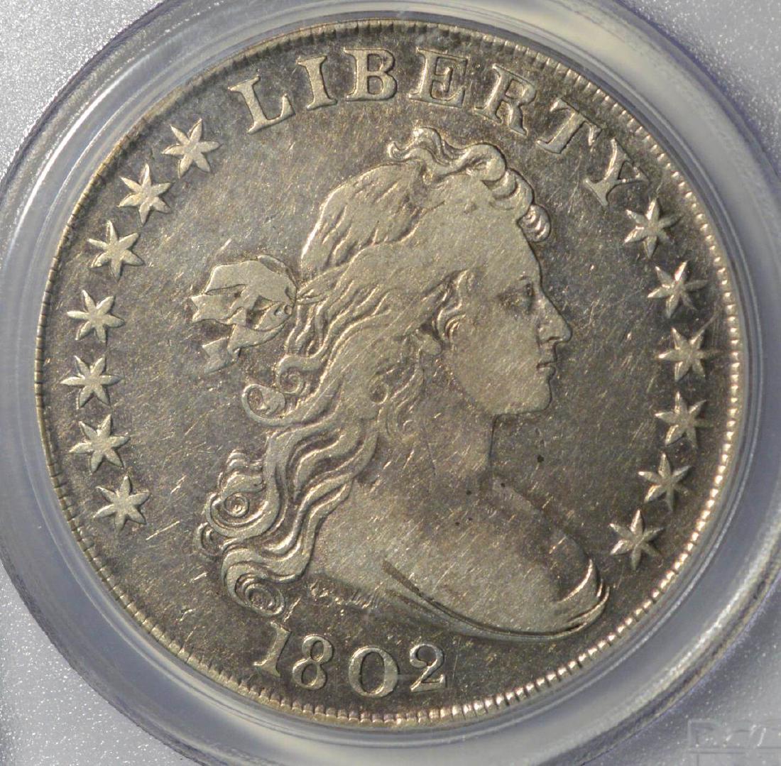 1802 Lg. Eagle Draped Bust Silver Dollar PCGS VF25 (1 of 3)
