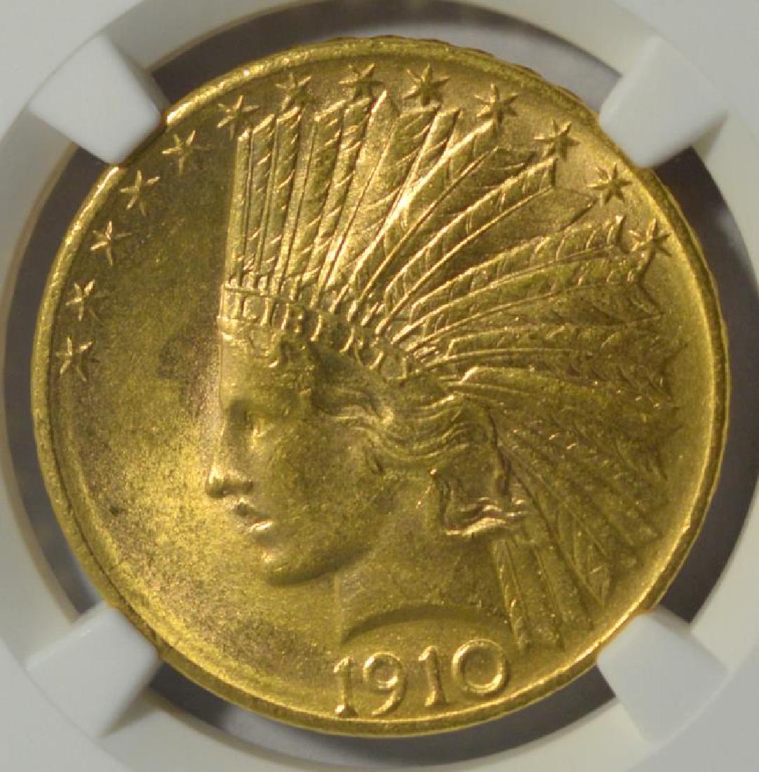 1910-D $10 Indian Head Gold Eagle NGC MS 62 (1 of 3)