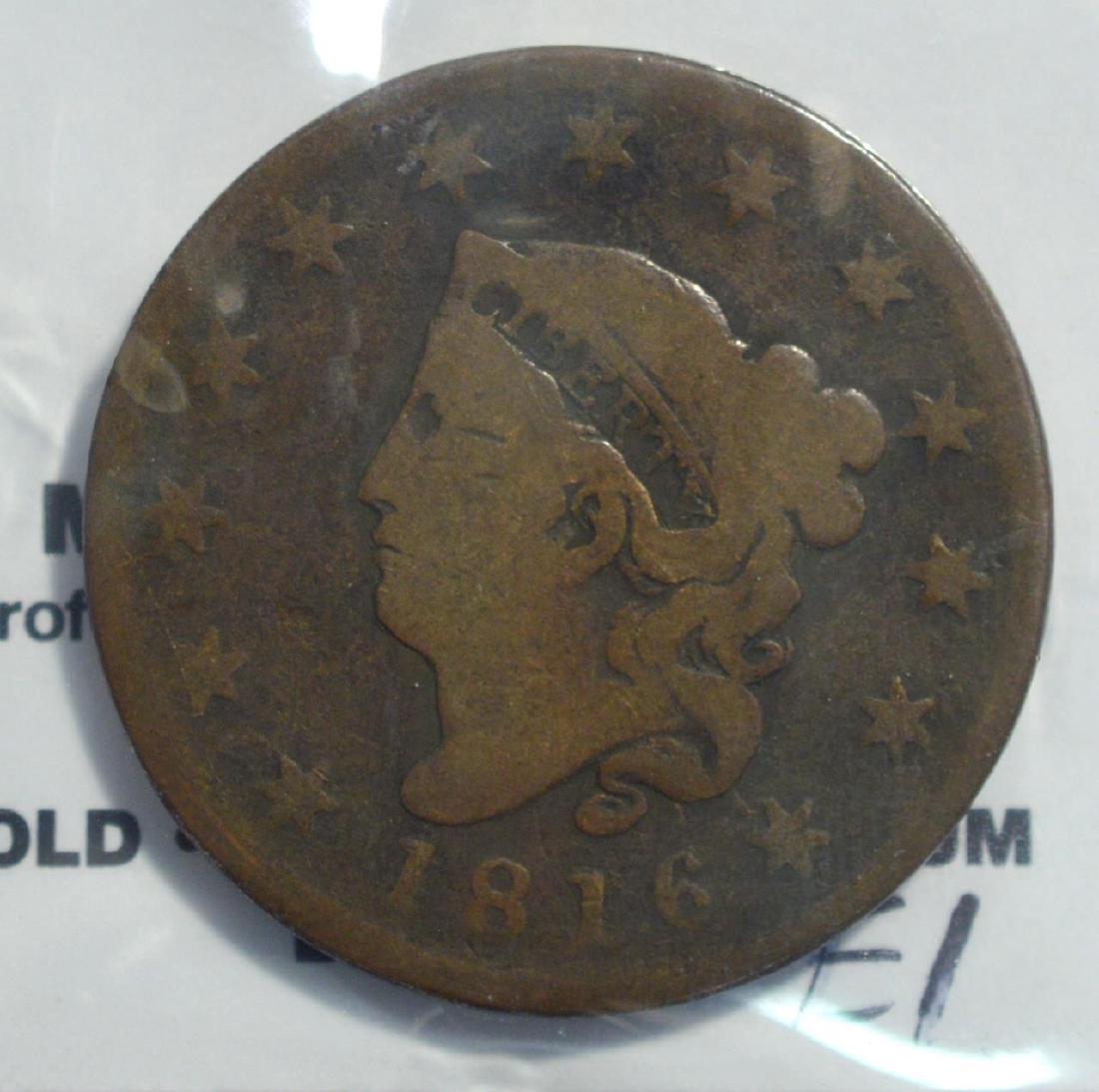 1816 Large Cent VG (1 of 3)