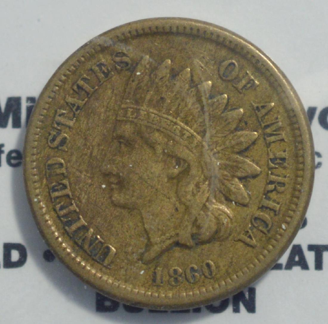 1860 Indian Cent VF (1 of 3)