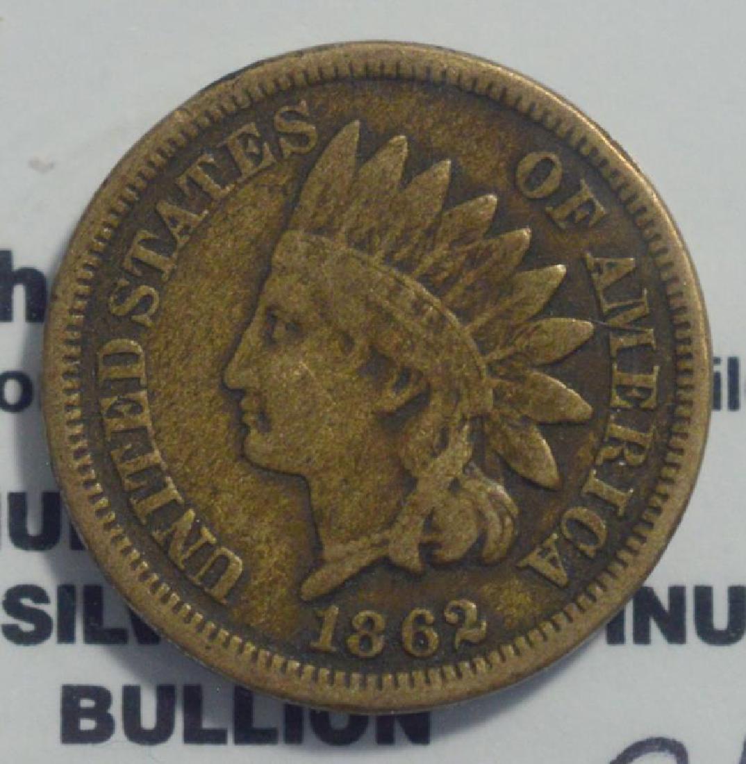 1862 Indian Cent VG+ (1 of 3)