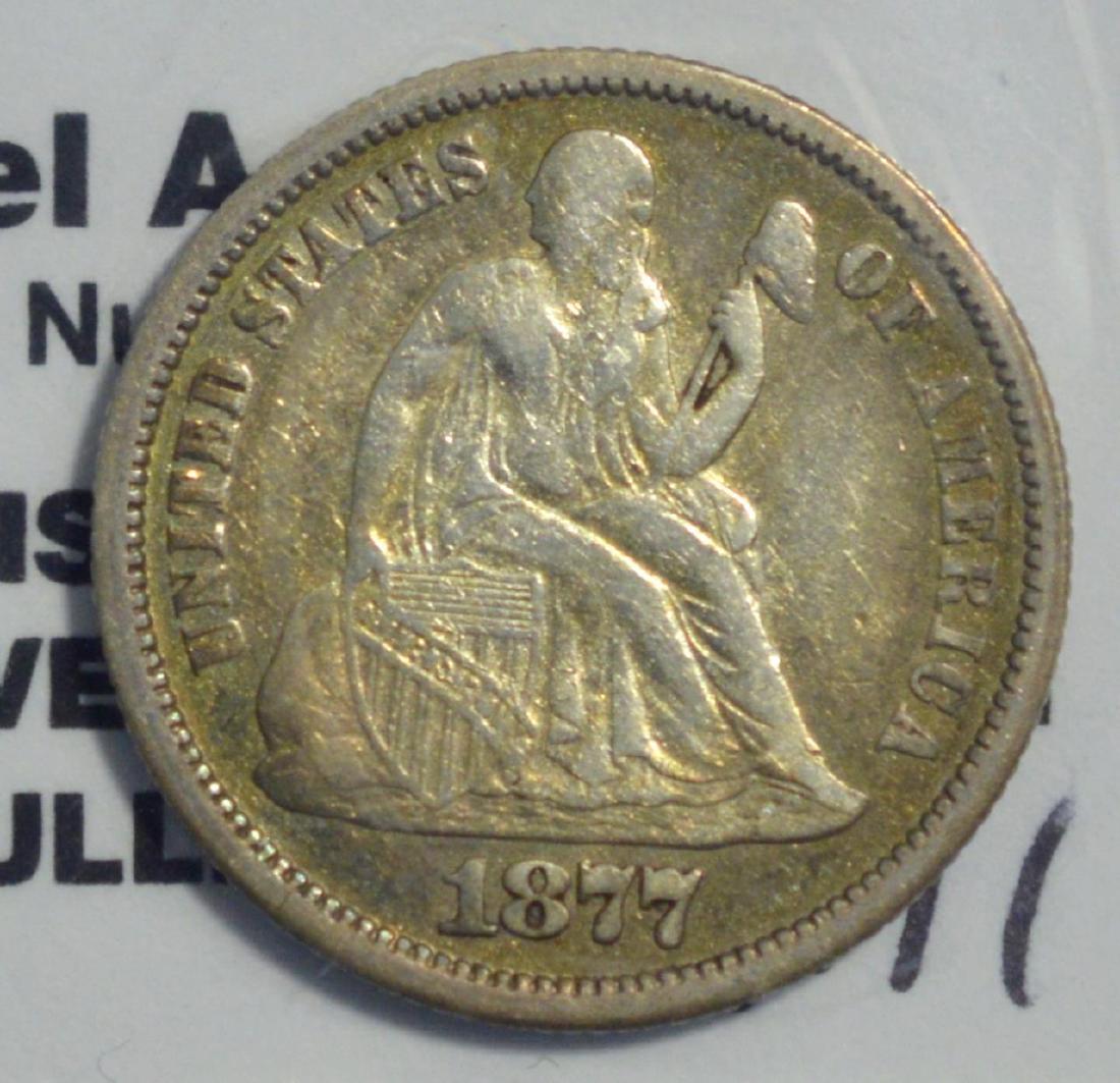 1877 Seated Liberty Dime VF+ (1 of 3)