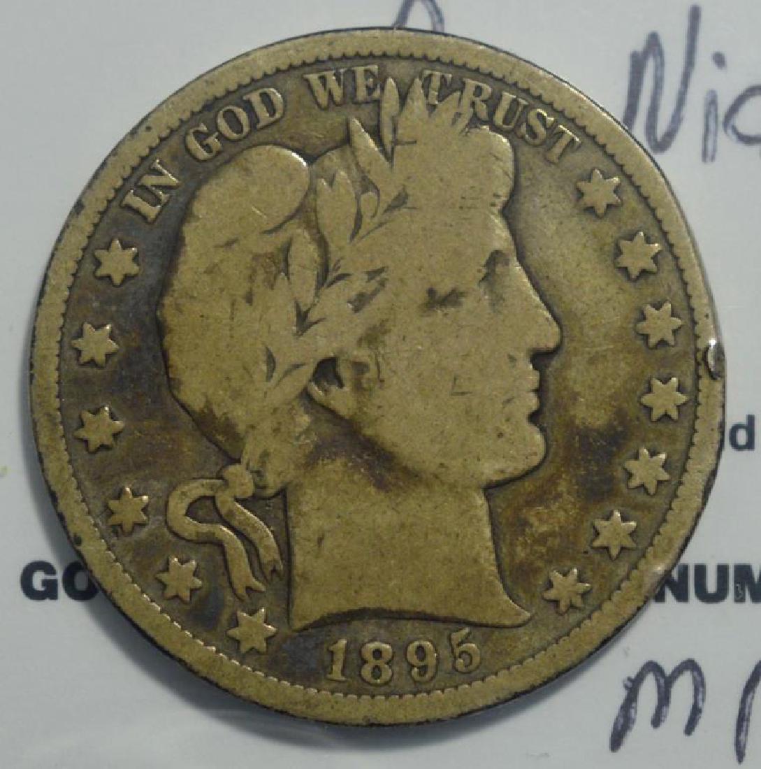 1895-S Barber Half Dollar Good+ Rim Nick (1 of 3)