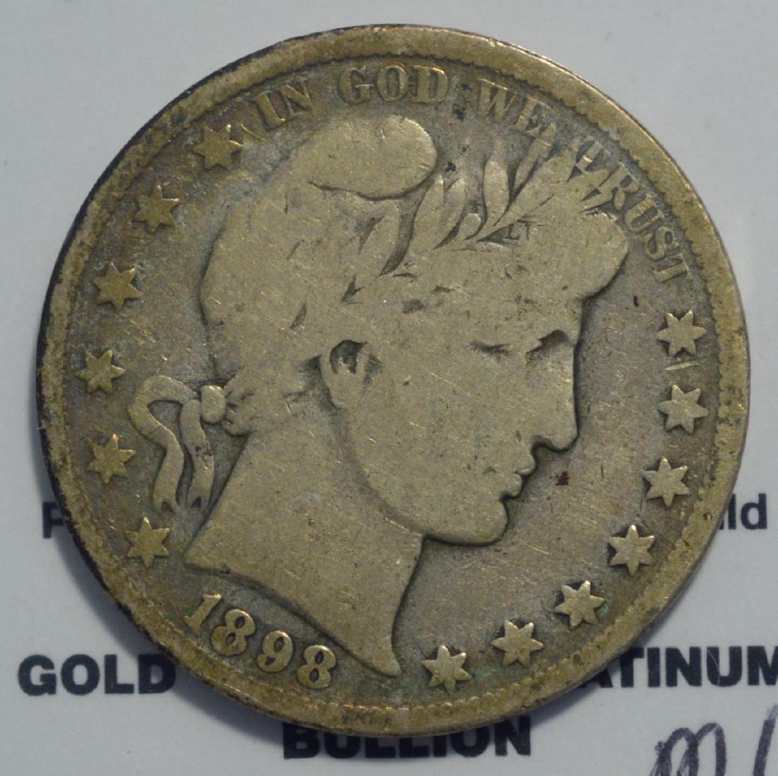 1898 Barber Half Dollar Good (1 of 3)