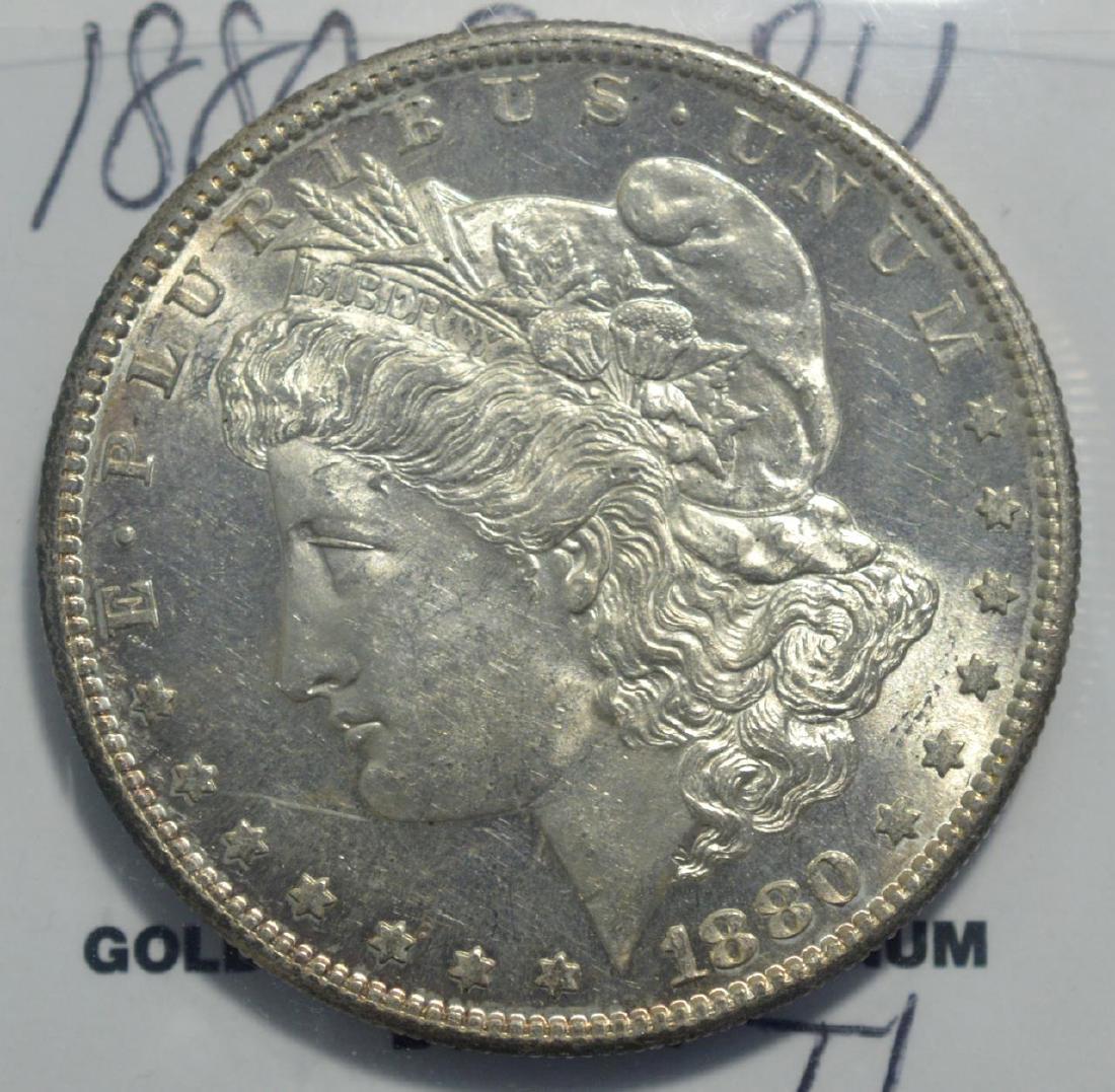 1880-S Morgan Silver Dollar BU (1 of 3)