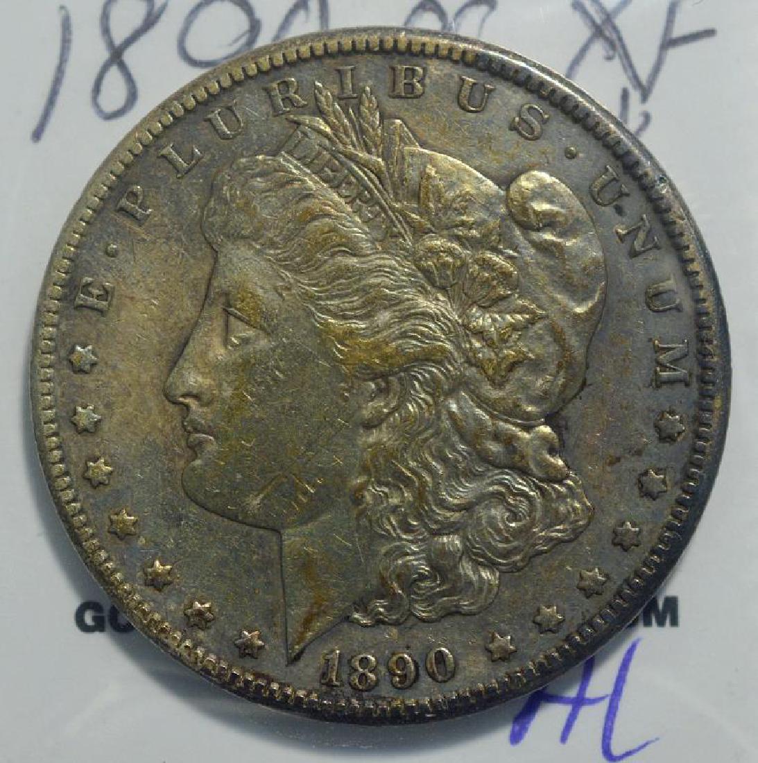 1890 Carson City Morgan Silver Dollar XF Dark (1 of 3)
