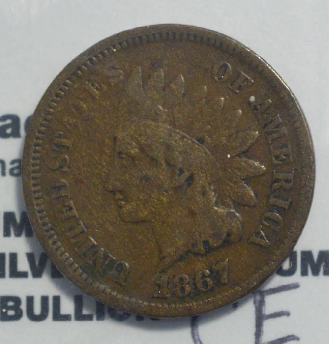 1867 Indian Head Cent VG (1 of 3)