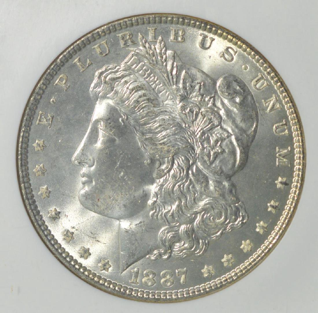 1887 Morgan Silver Dollar NGC MS 63 (1 of 3)