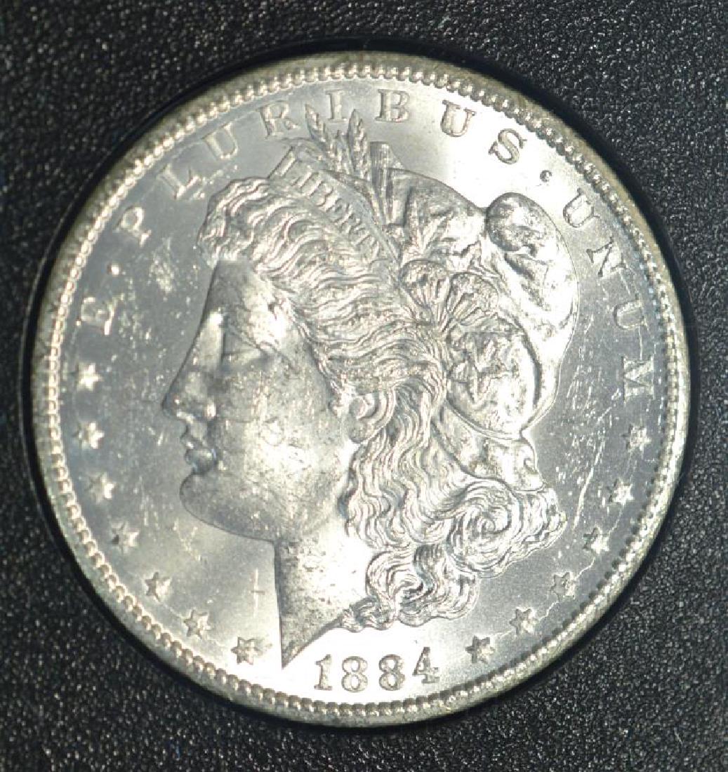 1884-CC Morgan Silver Dollar UNC GSA with B&P (1 of 4)