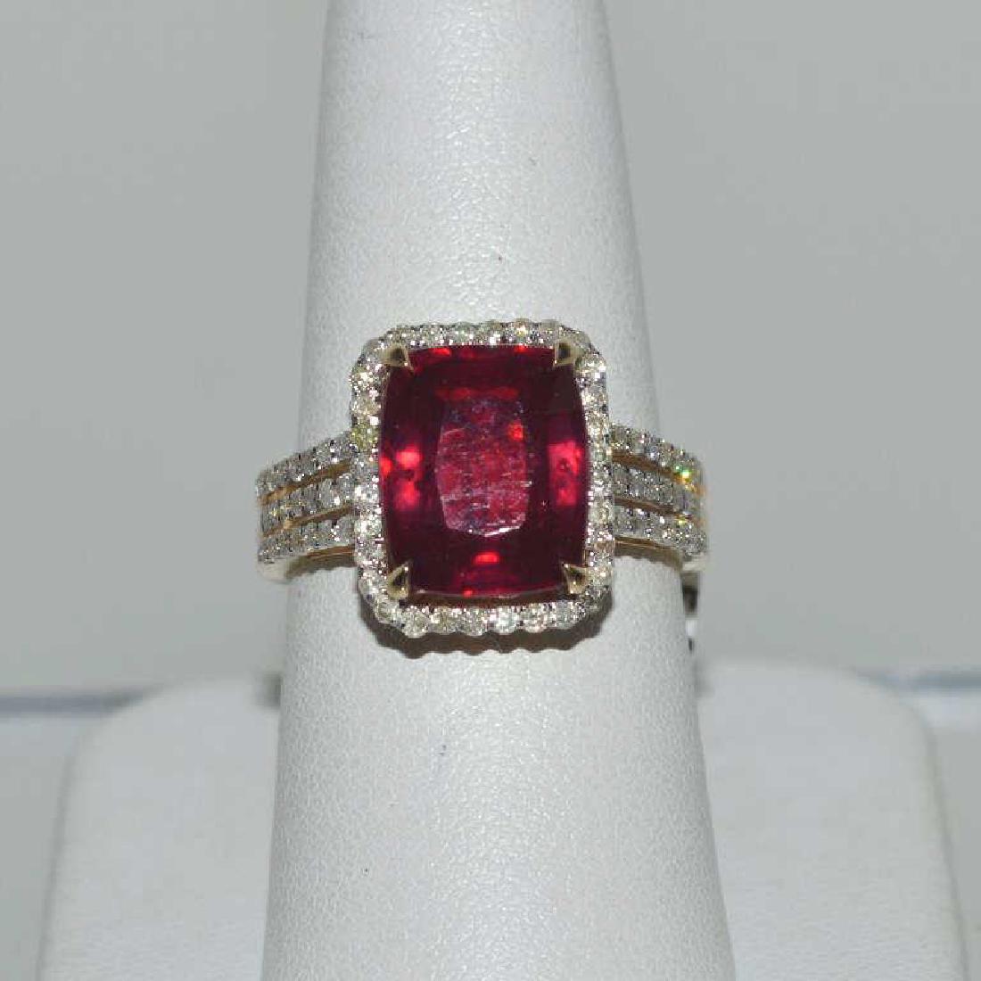 14kt yellow gold ruby and diamond ring (1 of 6)