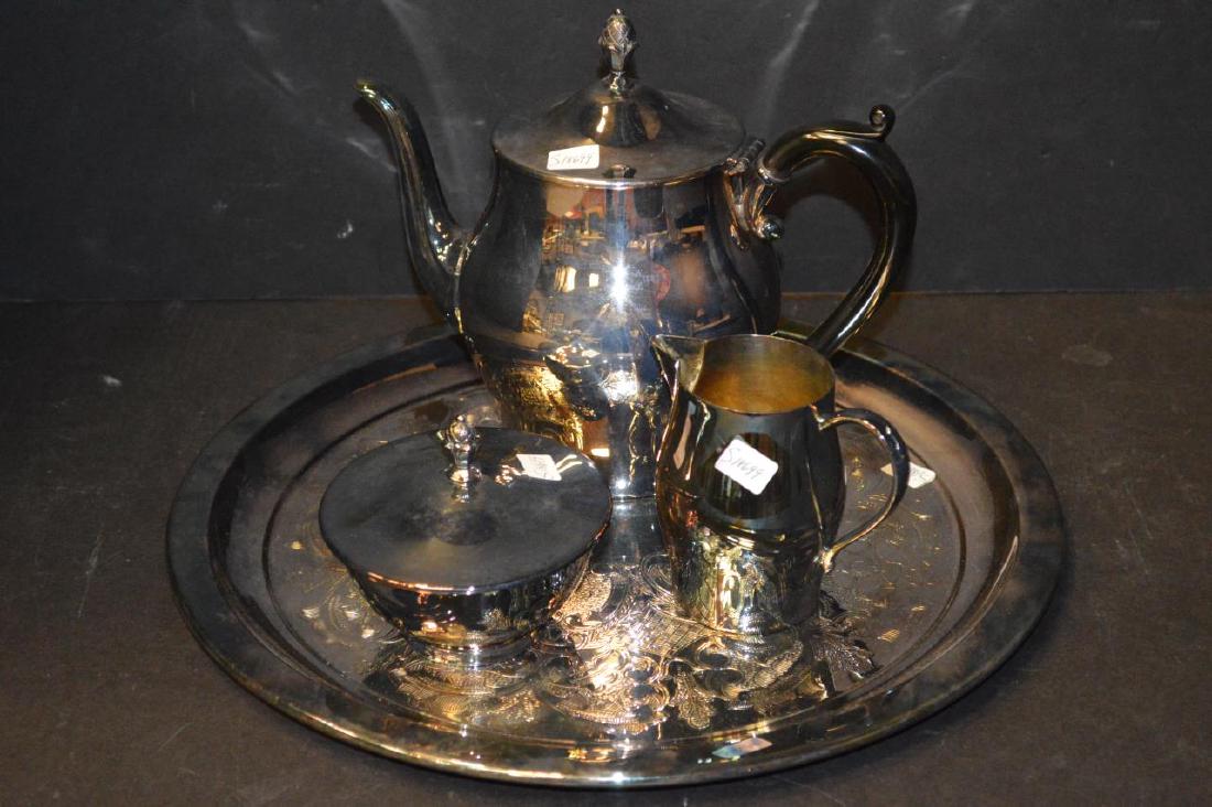 Four Piece Silver Plate Tea Service (1 of 2)