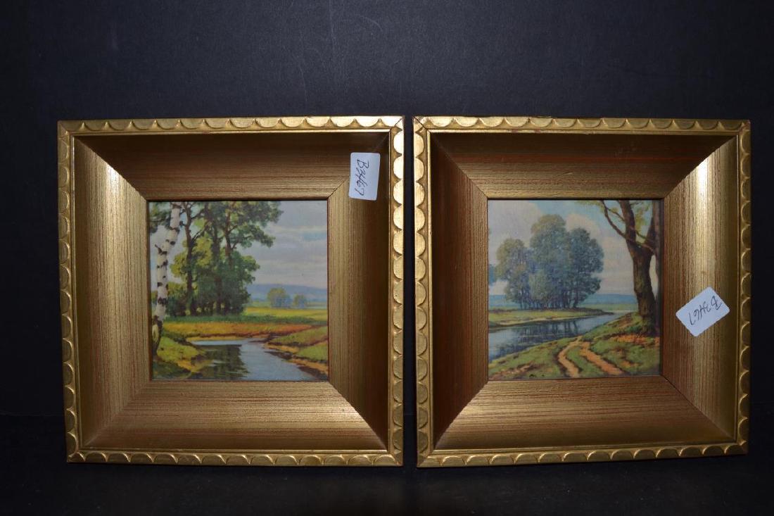 Pair of miniature landscape paintings (1 of 1)