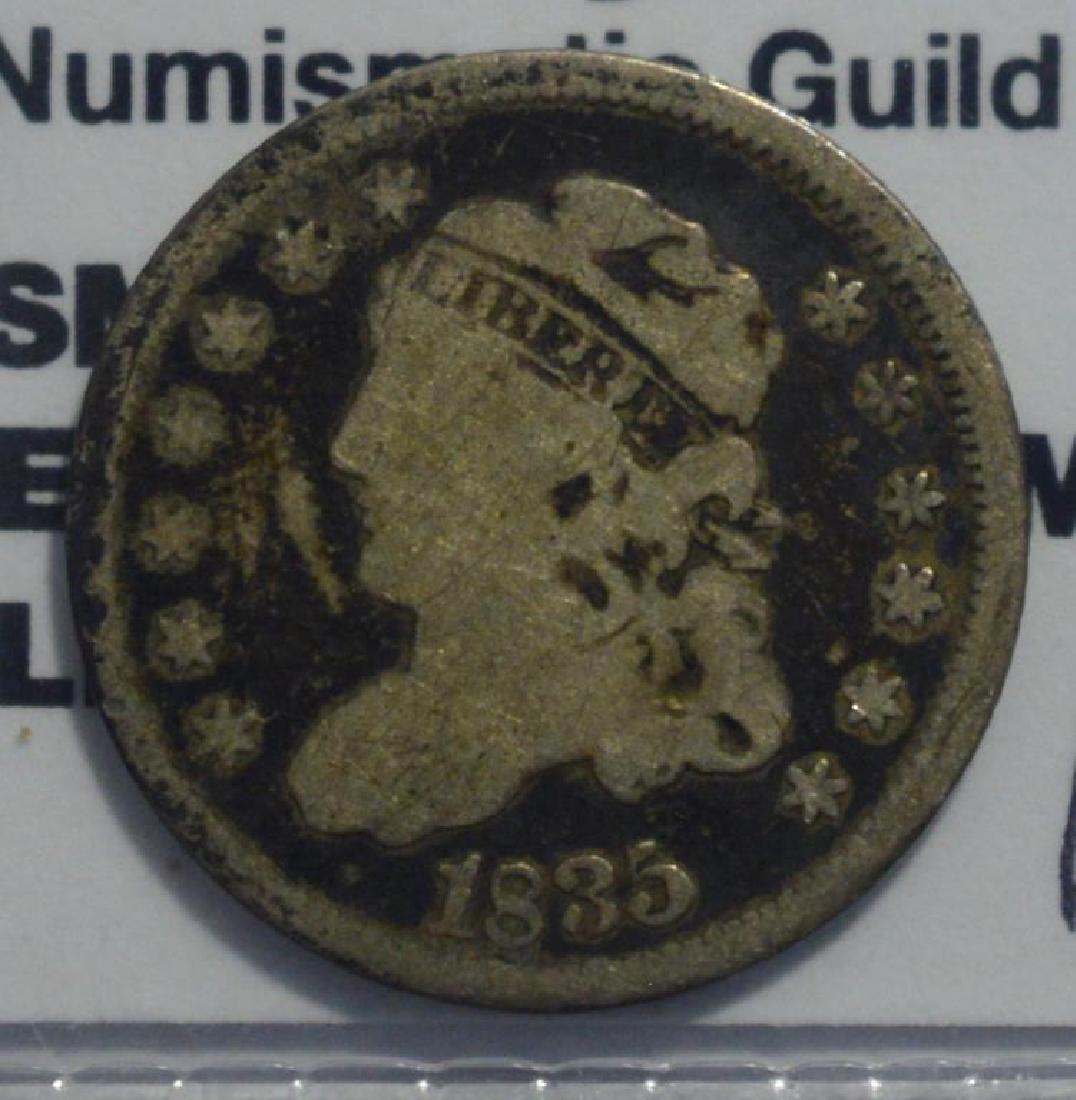 1835 Capped Bust Half Dime Good (1 of 3)