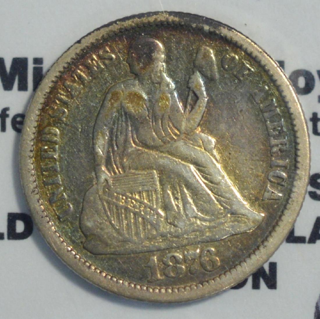 1876 Liberty Seated Dime VF (1 of 3)