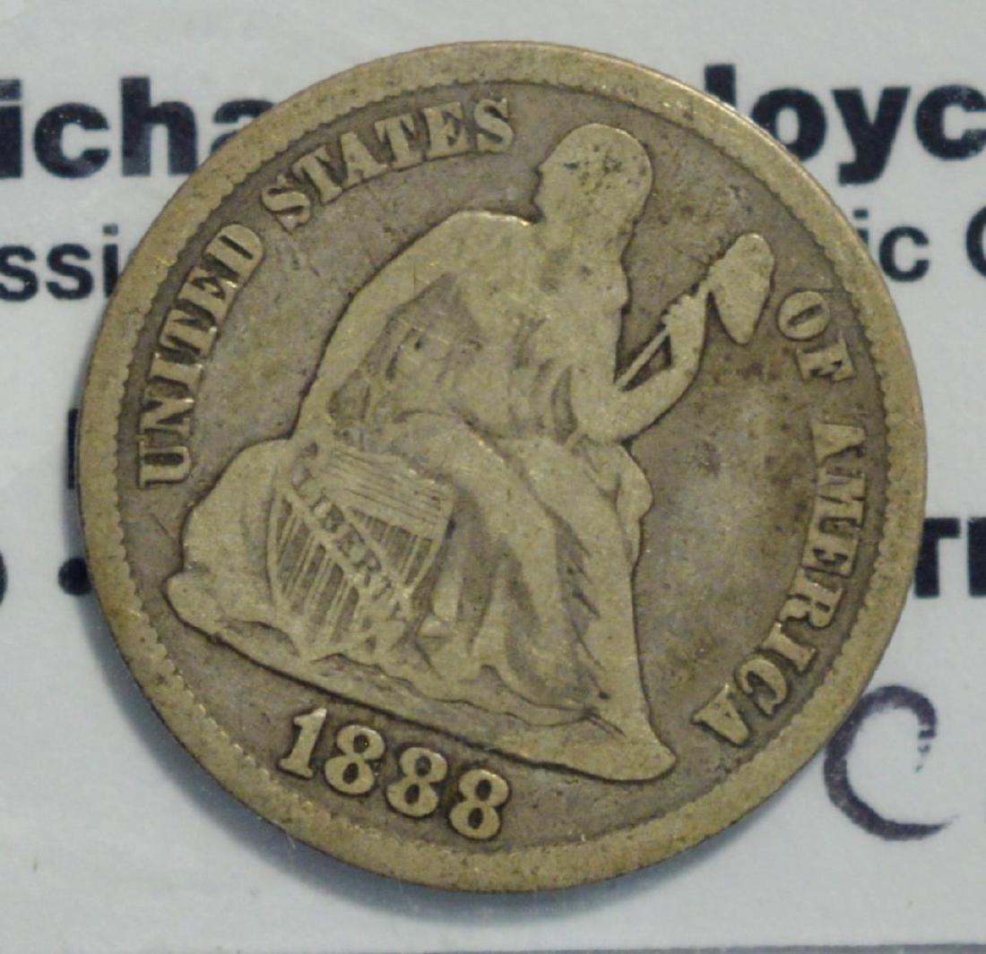 1888-S Liberty Seated Dime Fine (1 of 3)