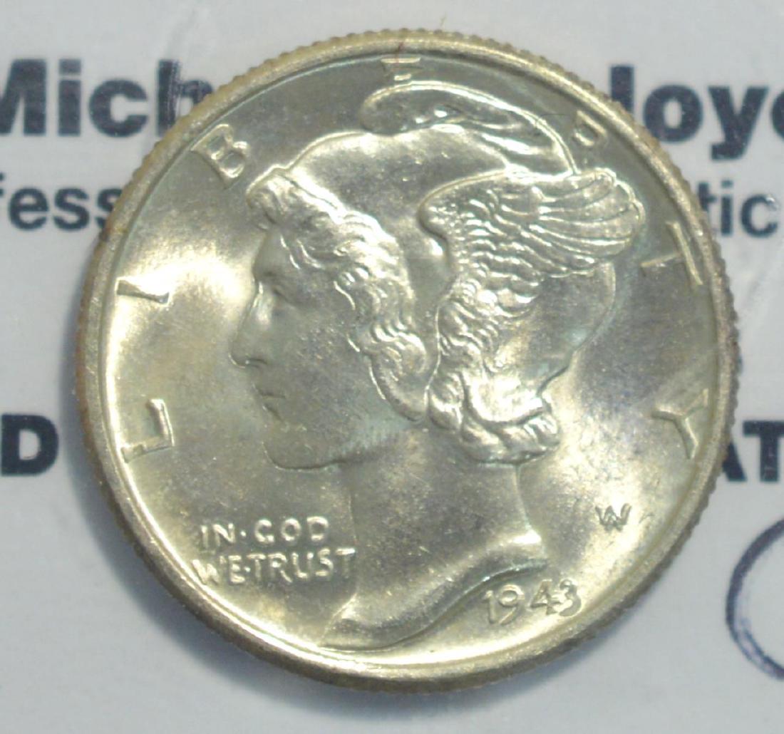 1943 Mercury Dime BU SB (1 of 3)