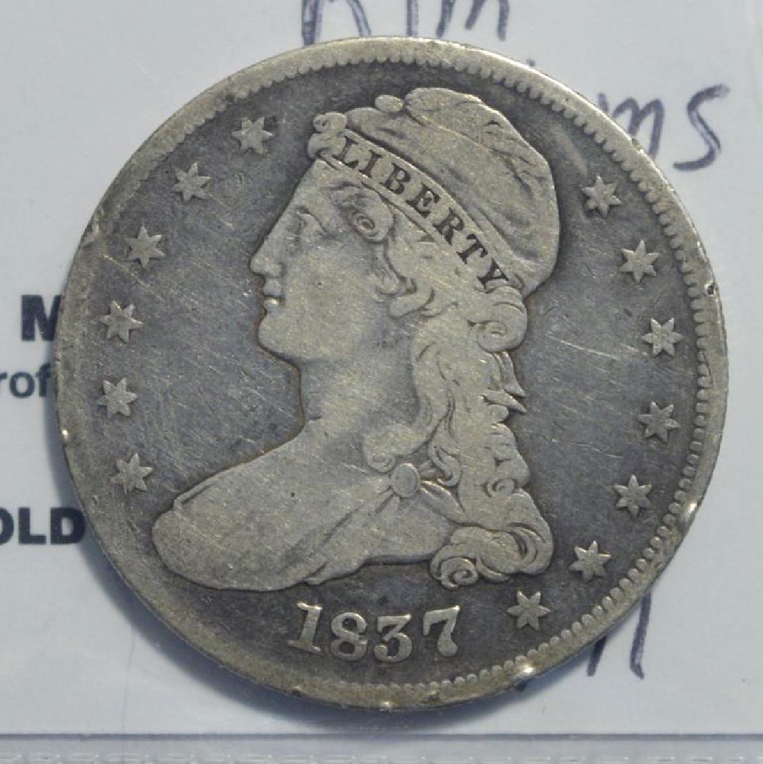 1837 Bust Half Dollar Good Rim Problem (1 of 3)