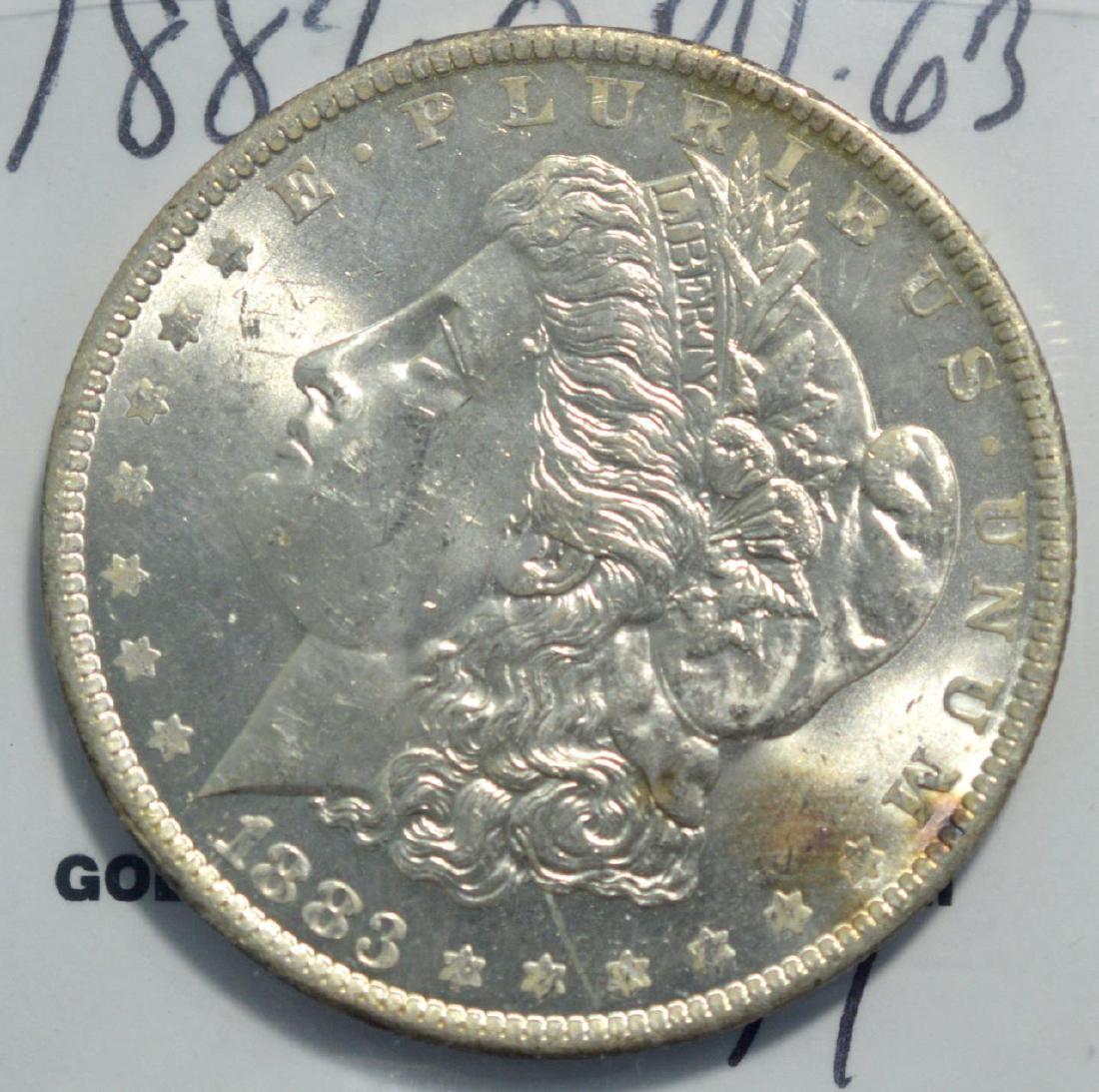 1883-O Morgan Silver Dollar BU-63 (1 of 3)