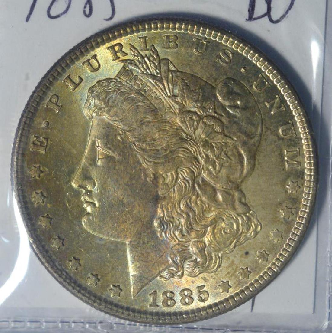 1885 Morgan Silver Dollar BU, Nice Color (1 of 3)