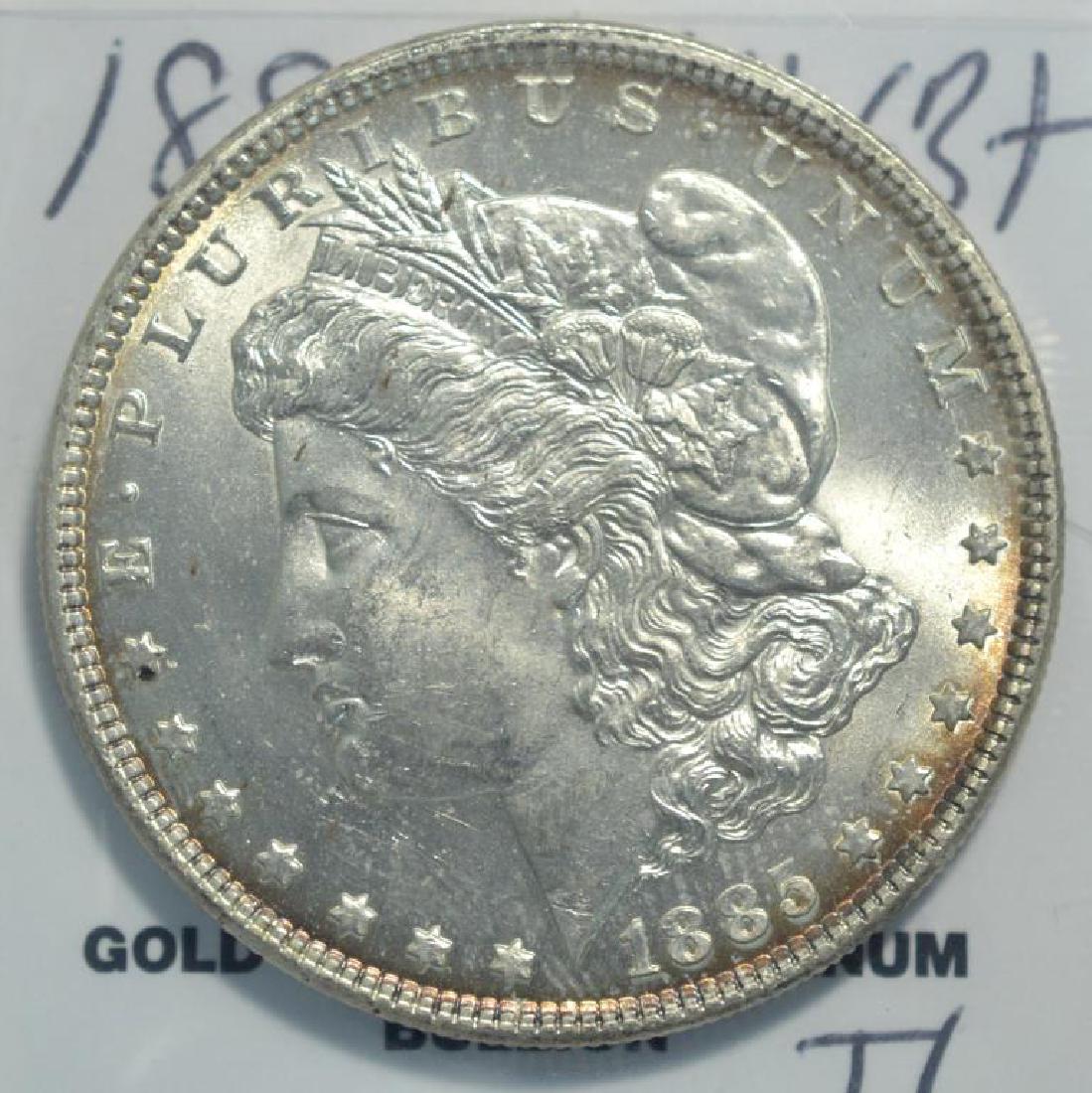 1885 Morgan Silver Dollar BU-63+ (1 of 3)