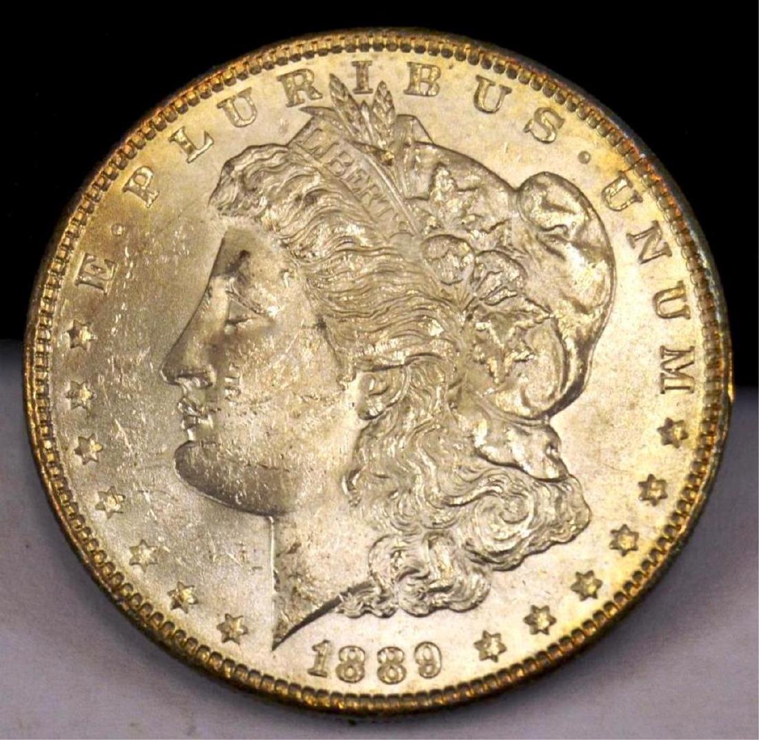 1889 Morgan Silver Dollar BU (1 of 2)