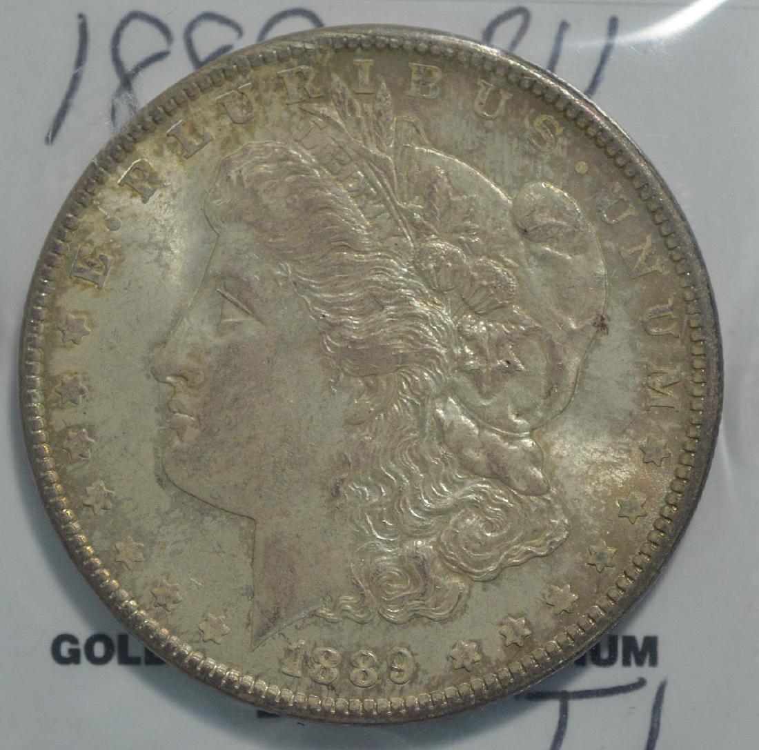 1889 Morgan Silver Dollar BU Great Color (1 of 3)