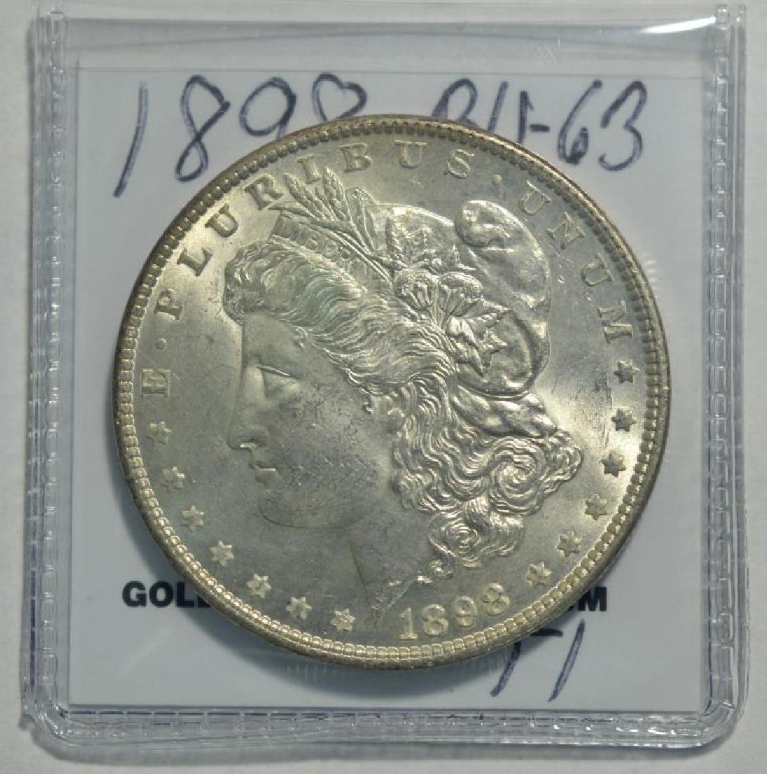 1898 Morgan Silver Dollar BU-63 (1 of 3)