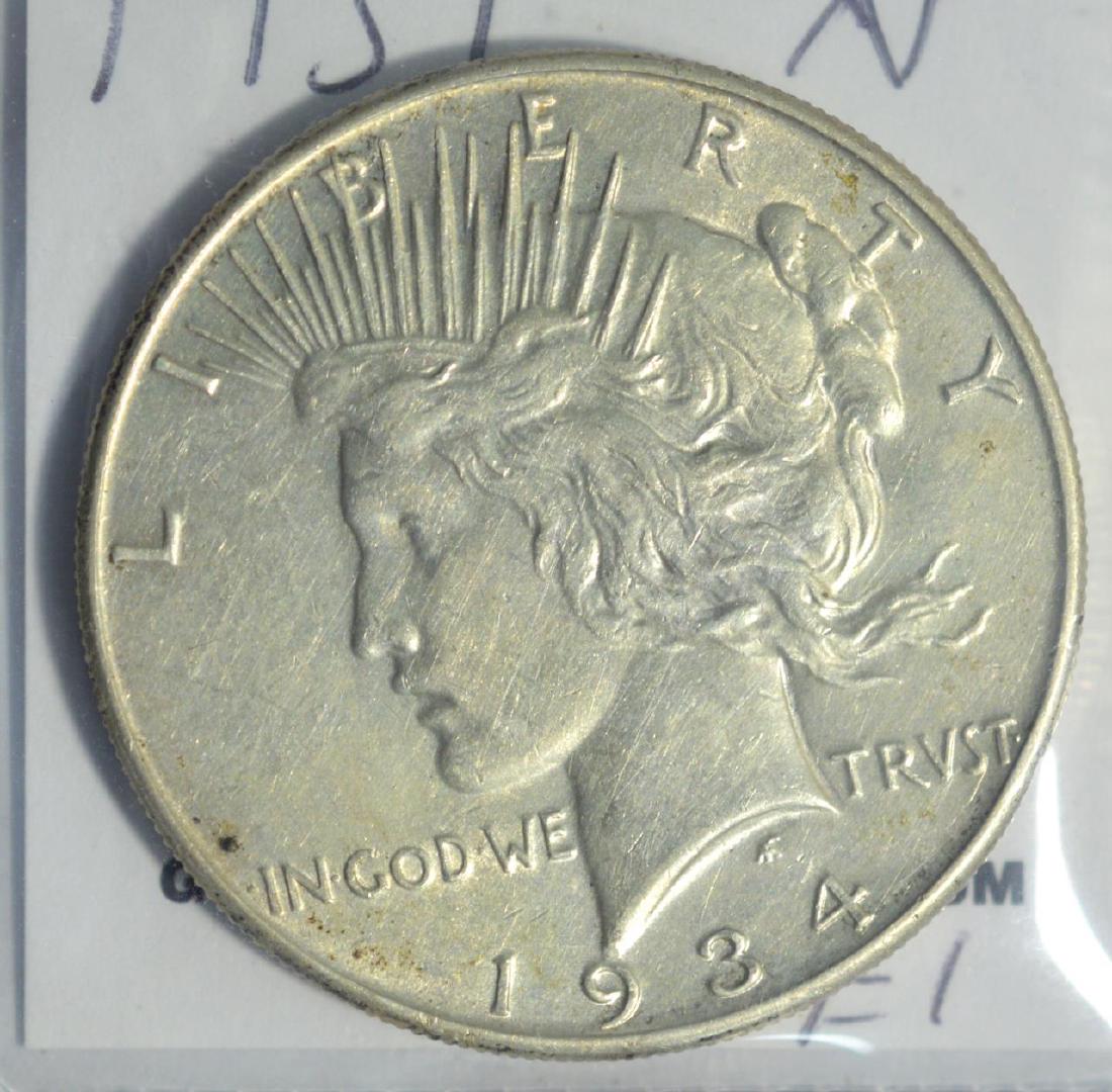 1934 Peace Silver Dollar XF (1 of 3)