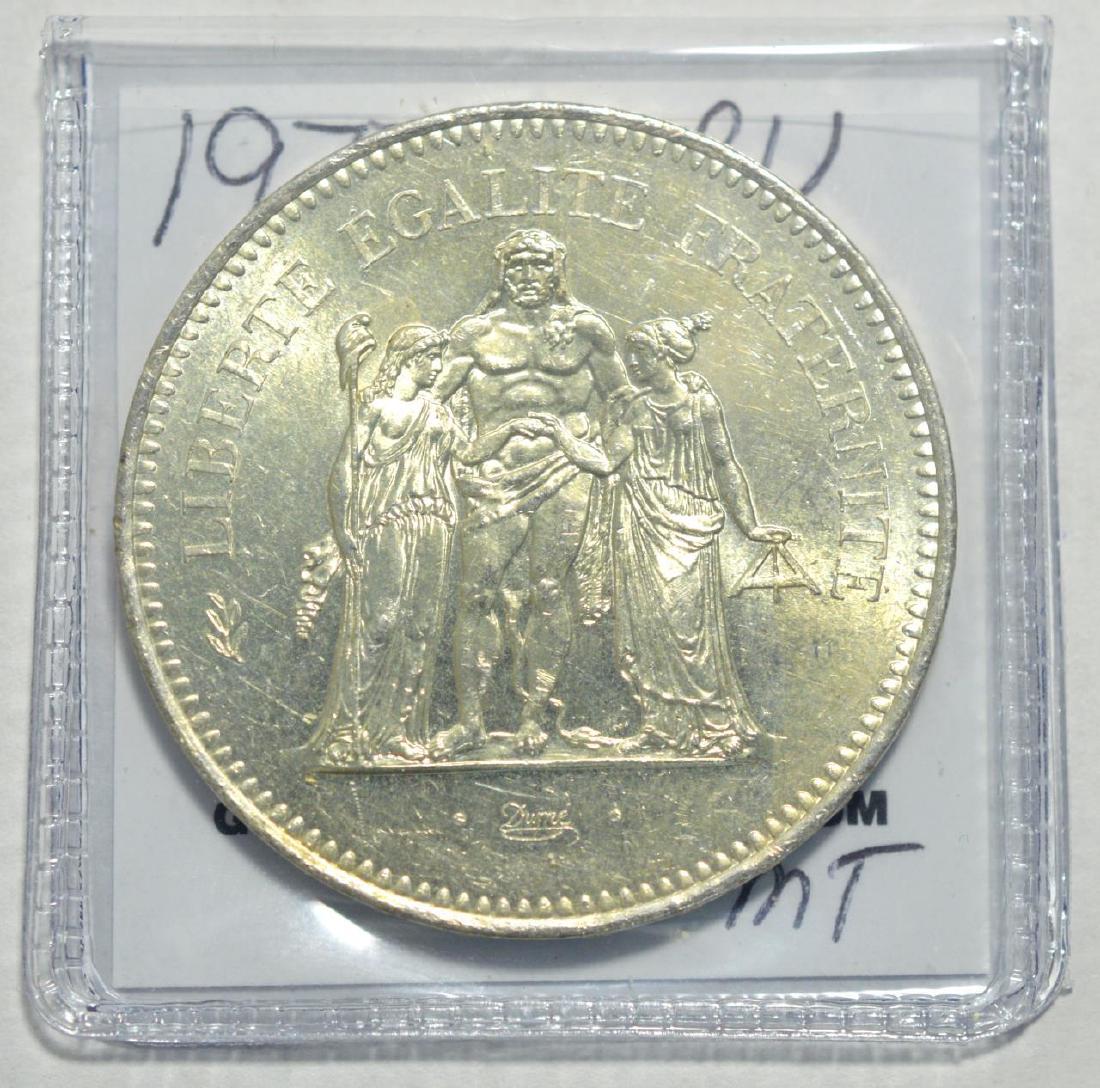 1977 France Silver 50 Francs BU (1 of 3)