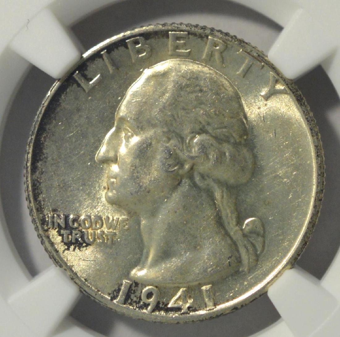 1941-S Washington Quarter Dollar NGC MS 62 (1 of 3)
