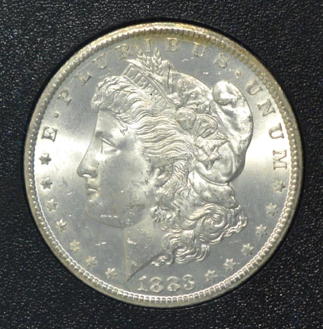 1883-CC Morgan Silver Dollar GSA Hoard BU with B&P (1 of 4)