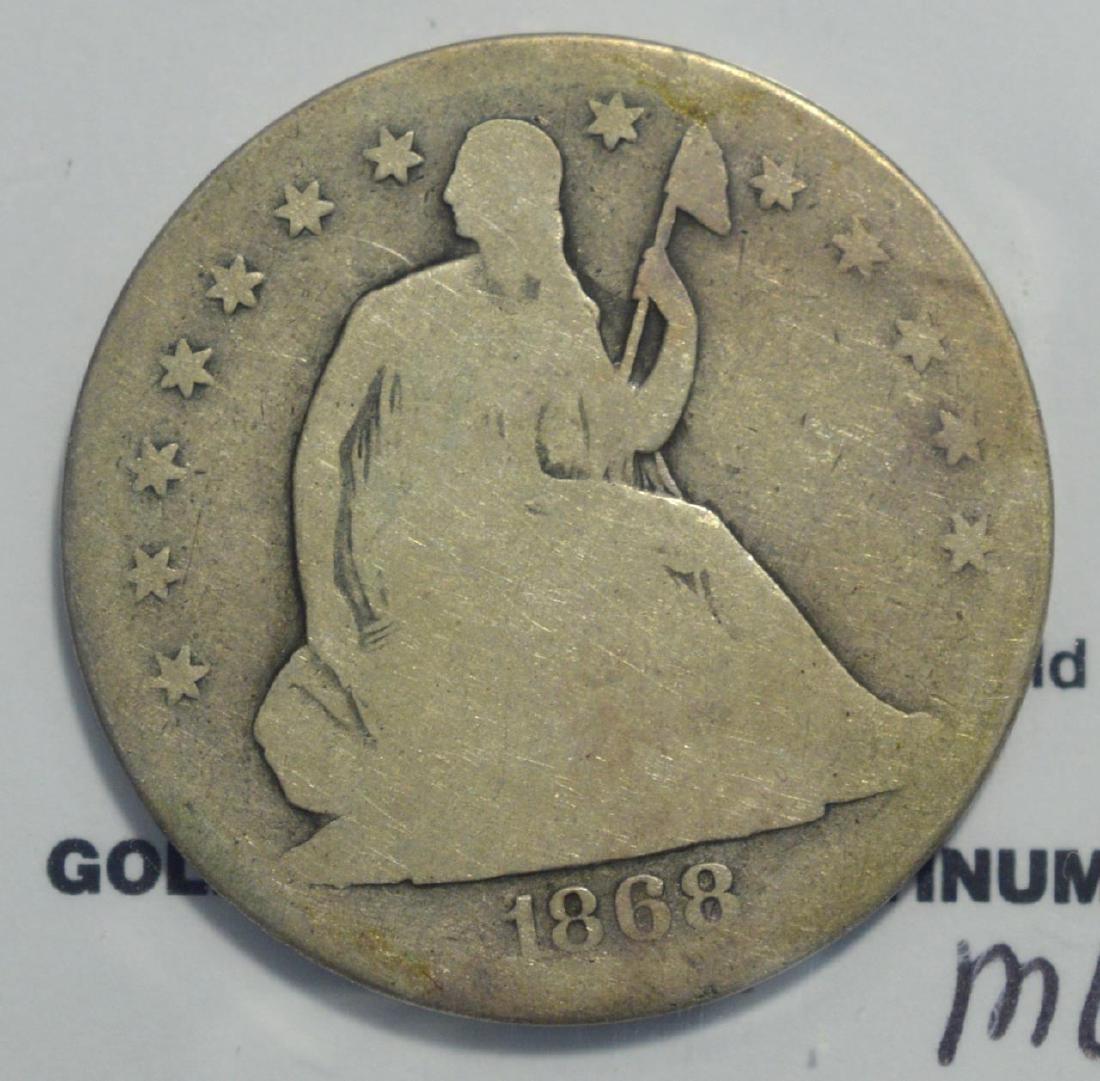1868-S Liberty Seated Half Dollar Good (1 of 3)