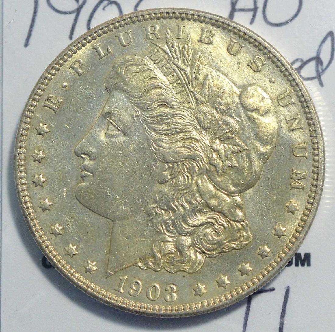 1903 Morgan Silver Dollar AU Cleaned (1 of 3)