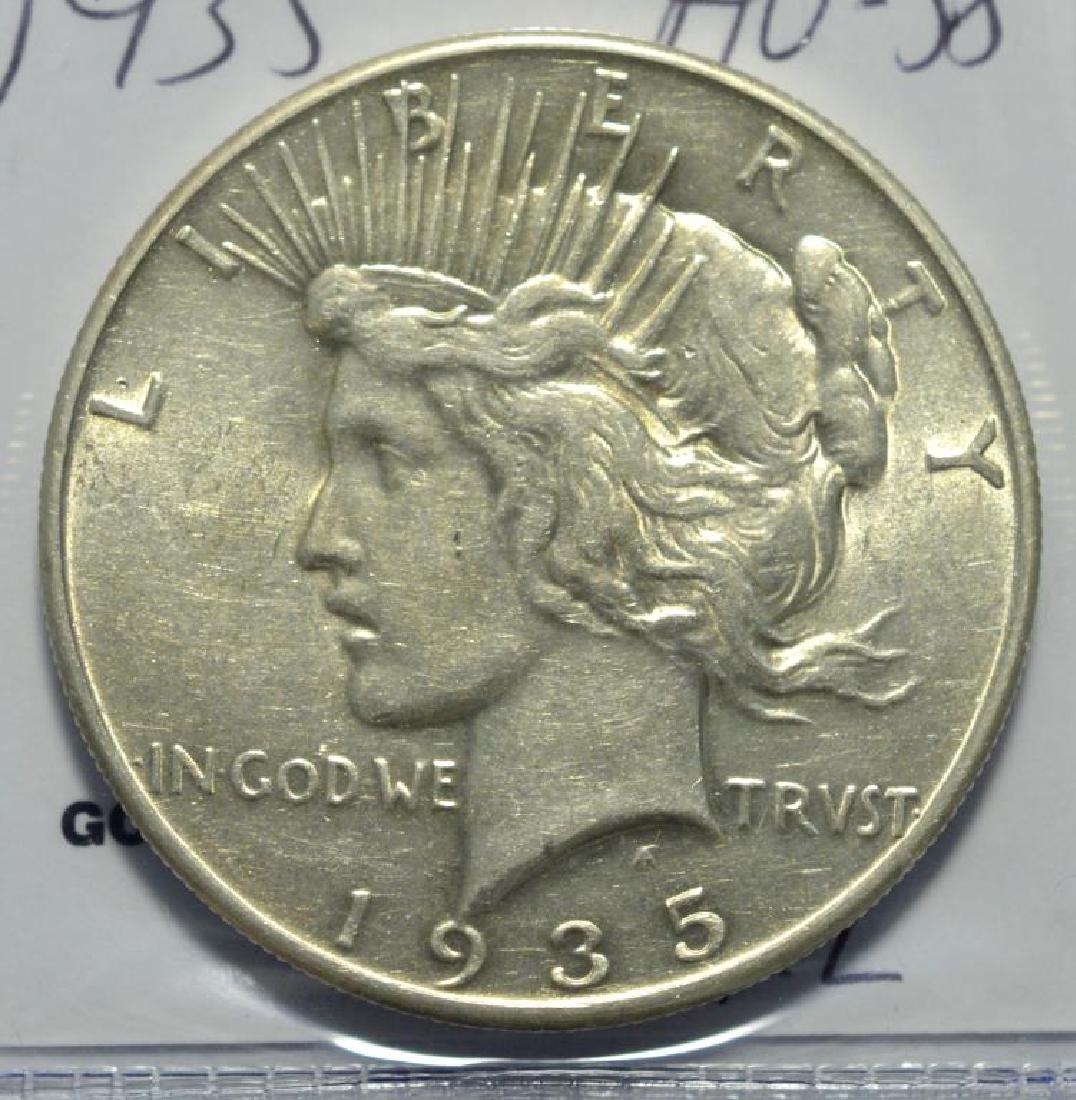 1935 Peace Silver Dollar AU 58 (1 of 3)