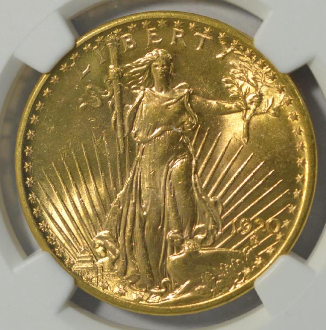 1920 $20 Saint Gaudens Gold Double Eagle NGC MS 63 (1 of 3)