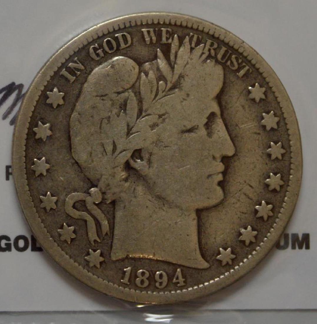 1894-S Barber Half Dollar Fine (1 of 3)