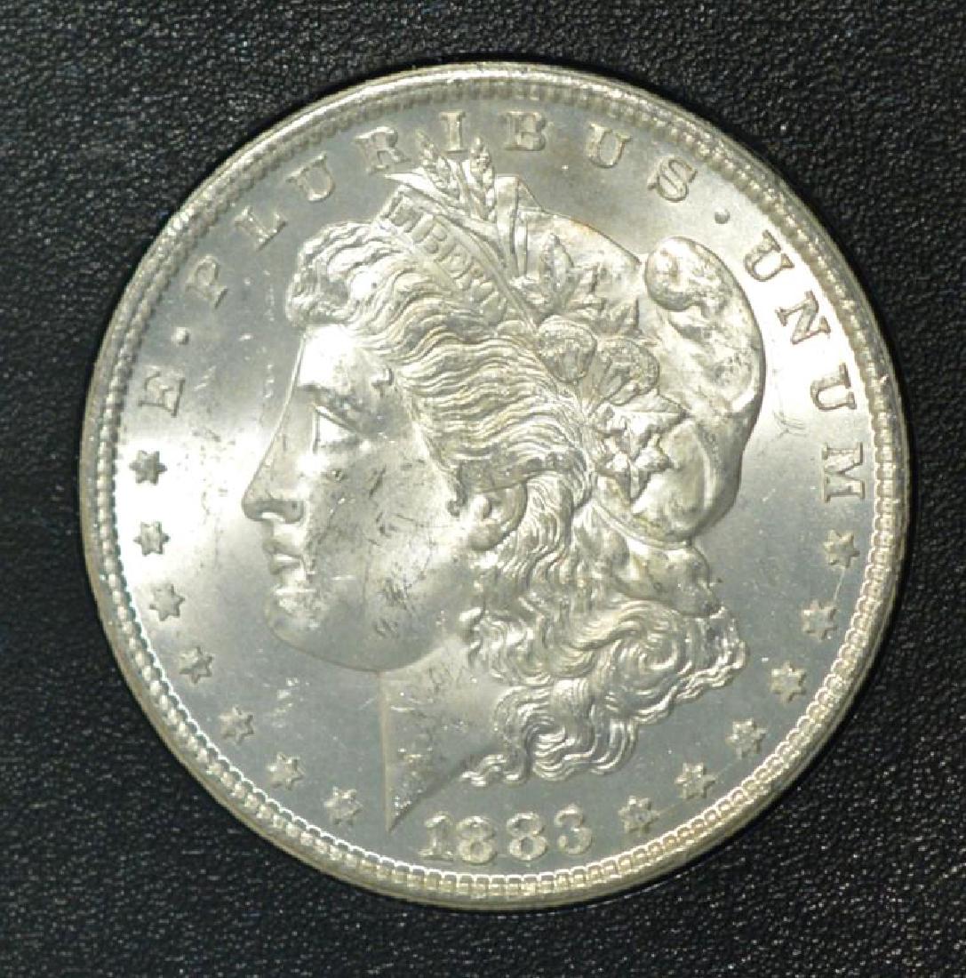 1883-CC Morgan Silver Dollar GSA Hoard BU with B&P (1 of 4)
