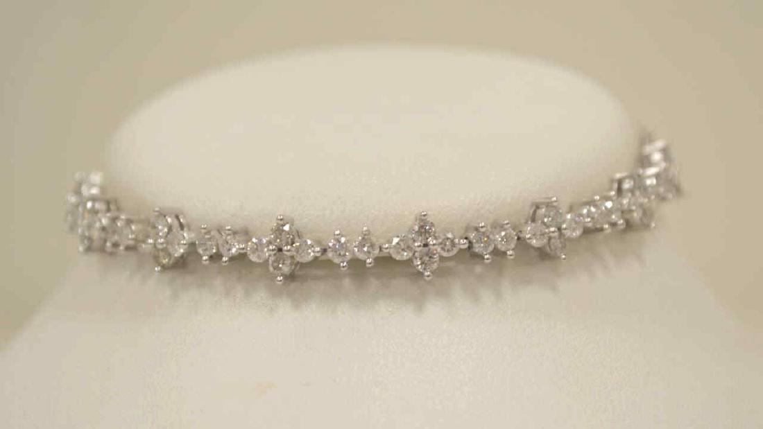 14kt white gold diamond bracelet (1 of 4)