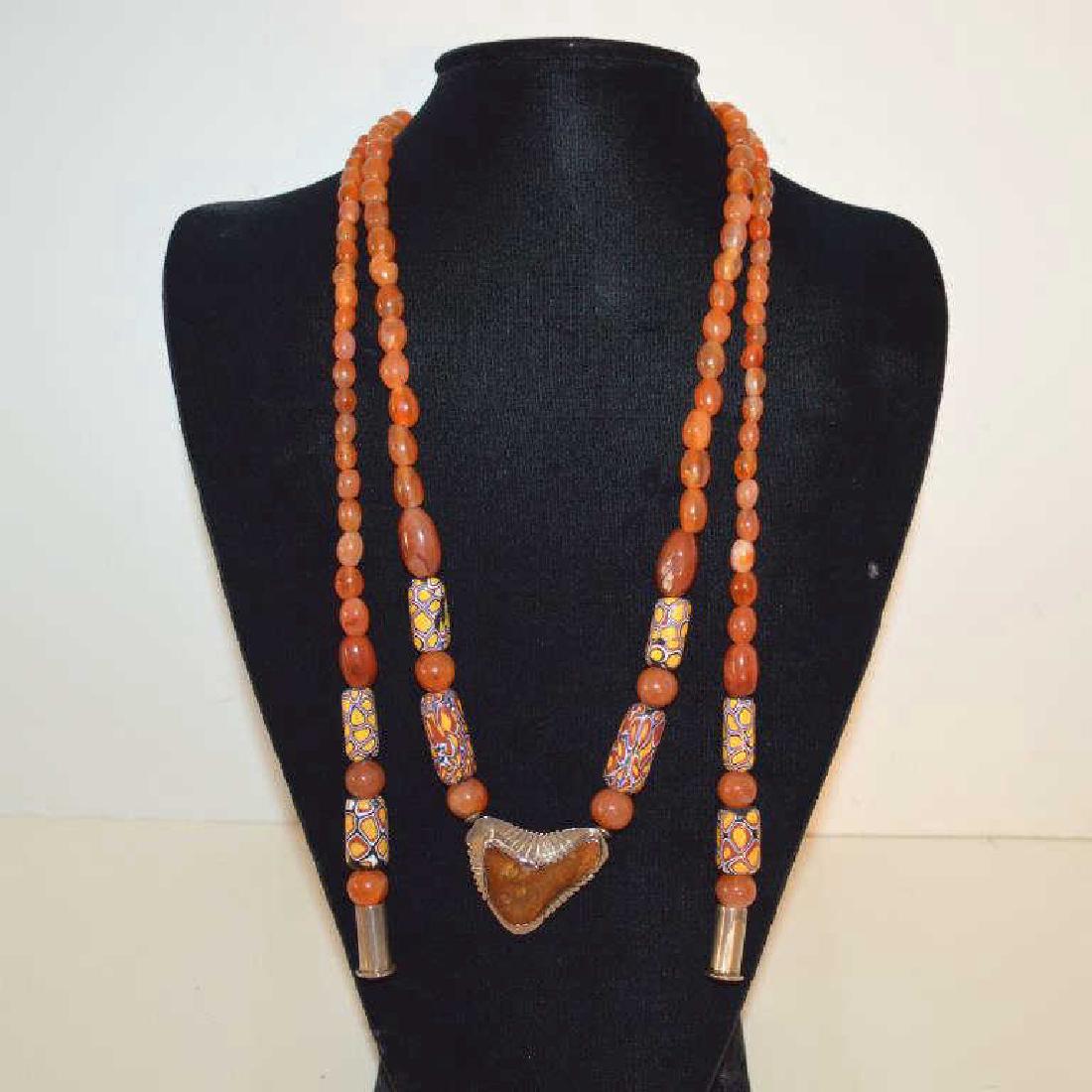 Long Agate and Bead Necklace (1 of 3)