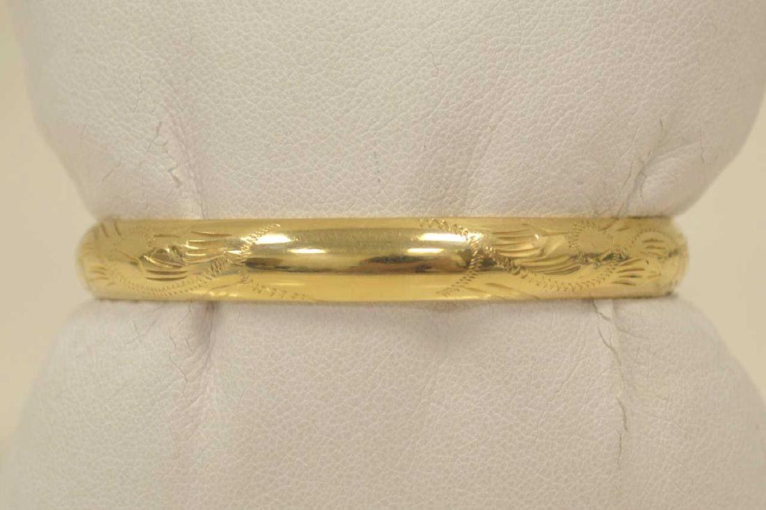 14kt yellow gold bangle bracelet (1 of 4)