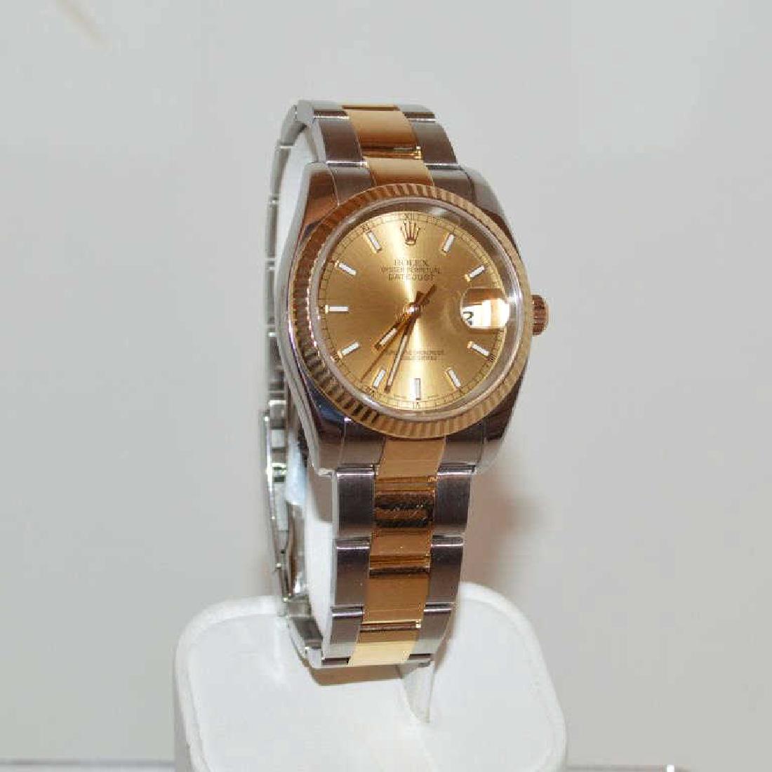 Man's 18k & Stainless Rolex Datejust Watch (1 of 4)