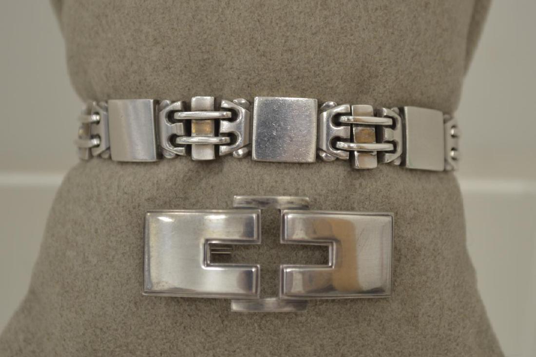 Georg Jensen Sterling Silver Bracelet and pin (1 of 8)