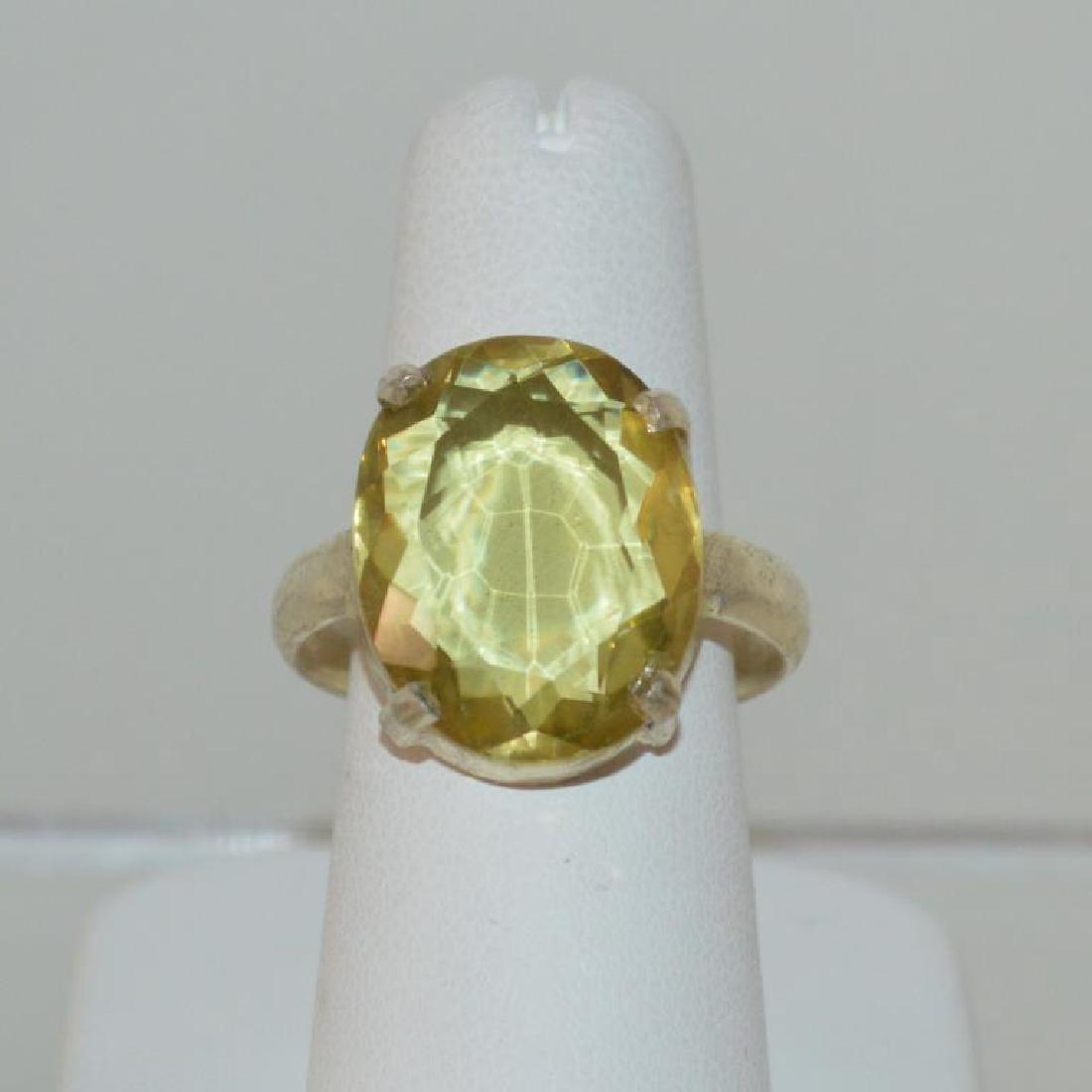 Sterling Silver Yellow Quartz ring (1 of 6)